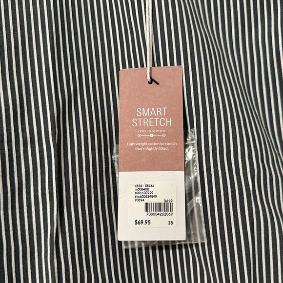 NWT lane Bryant Allie skinny crop white/navy stripe size 28 - Picture 3 of 9